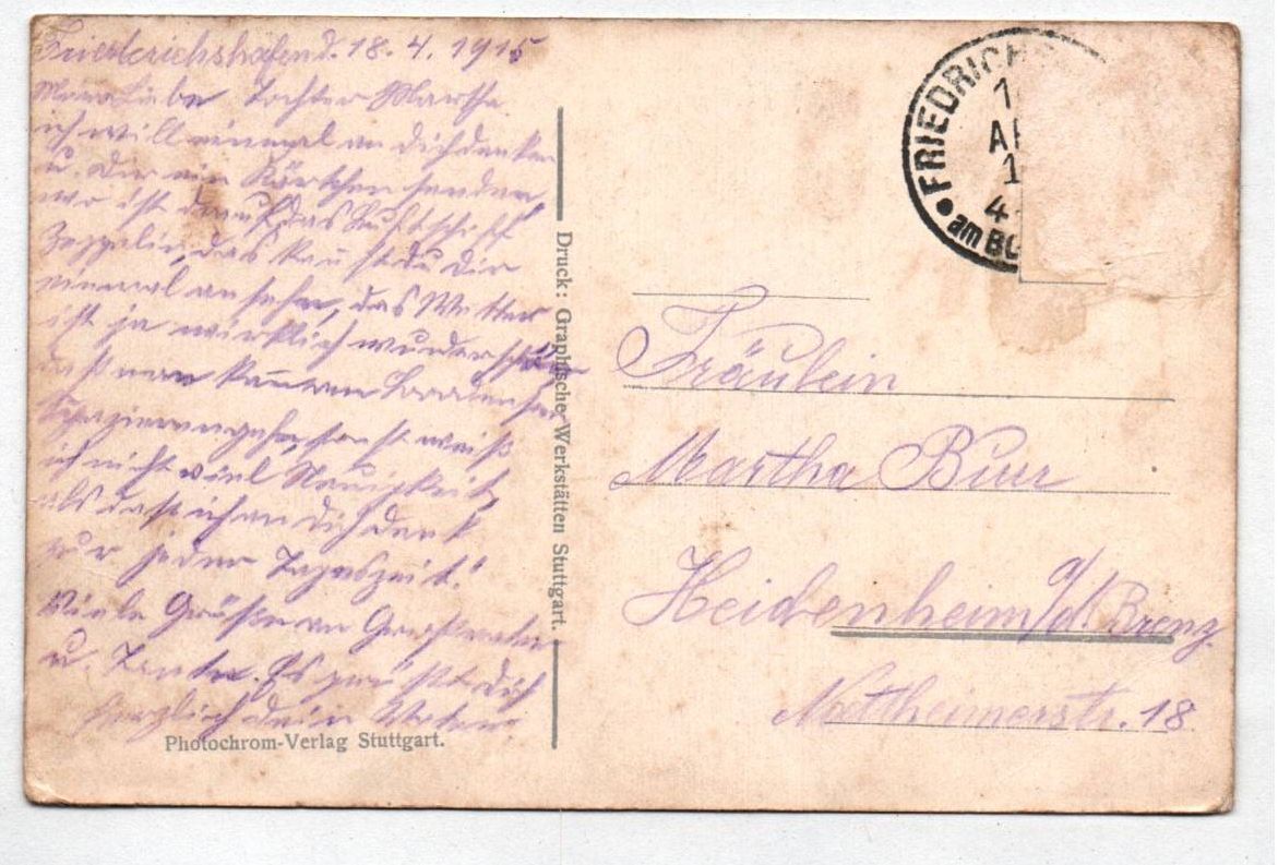 Ak Zeppelin über Scharfherde 1 Wk Propaganda 