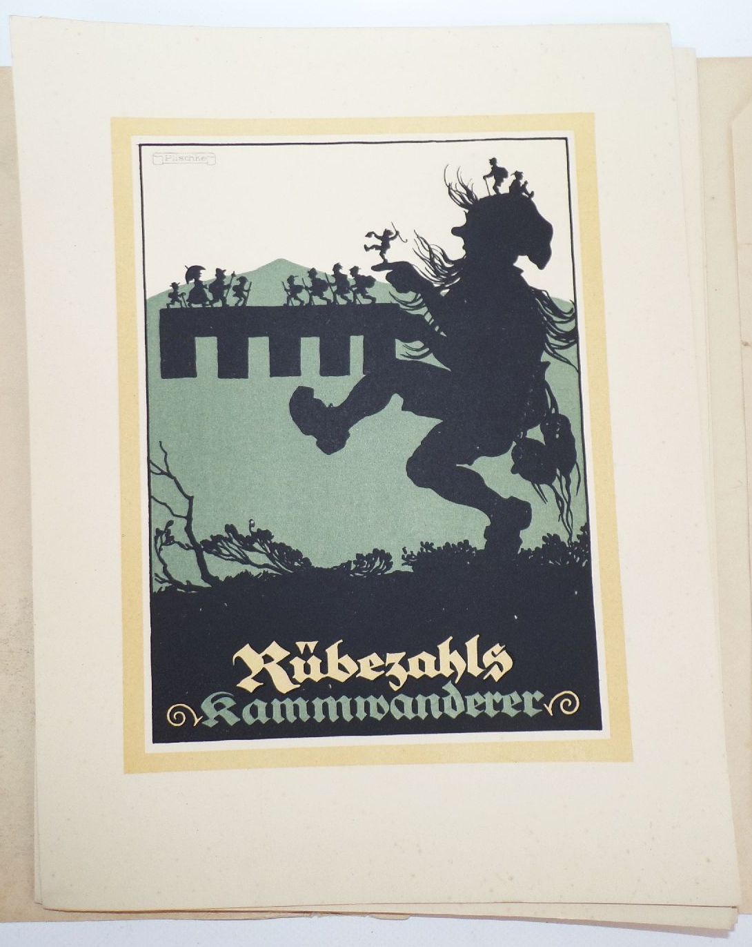 Rübezahl Steinzeichnungen von Georg Plischke Werner Klotz Zittau 1930 er 