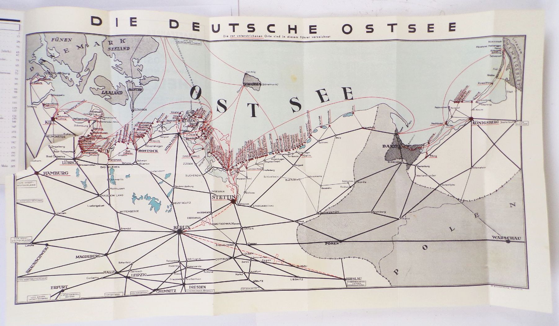 Ferien an der deutschen Ostsee Reiseführer 1935 auch Ostpreußen Pommern