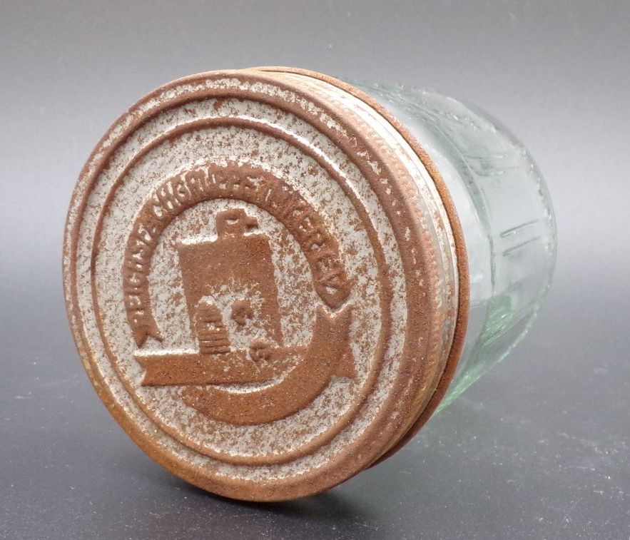 Altes Honig Glas Reichsfachgruppe Imker echter deutscher Honig 1930er mit Deckel