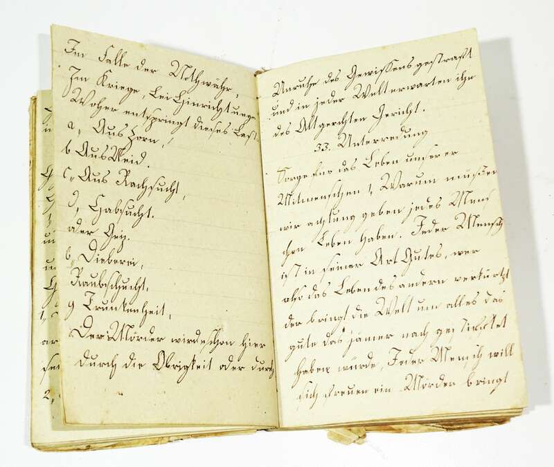 Handgeschriebenes Religionsbuch 1841 Religion Christentum Neugersdorf 