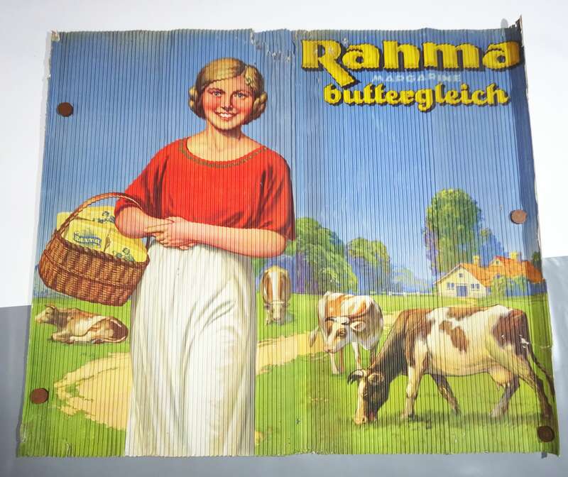 XL Rahma Rama Margarine 3D Banner Aufsteller 1930er 