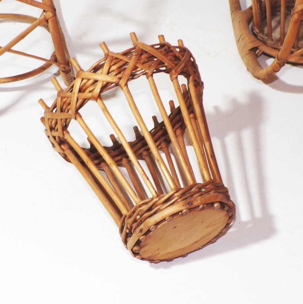 Blumenampel Blumentopf DDR 2 Stück Korb Vintage Retro Deko