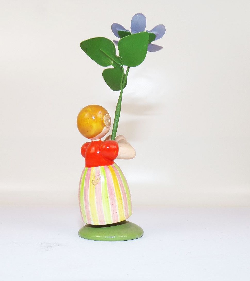 Weha Kunst Blumenkind Holzfigur Erzgebirge 