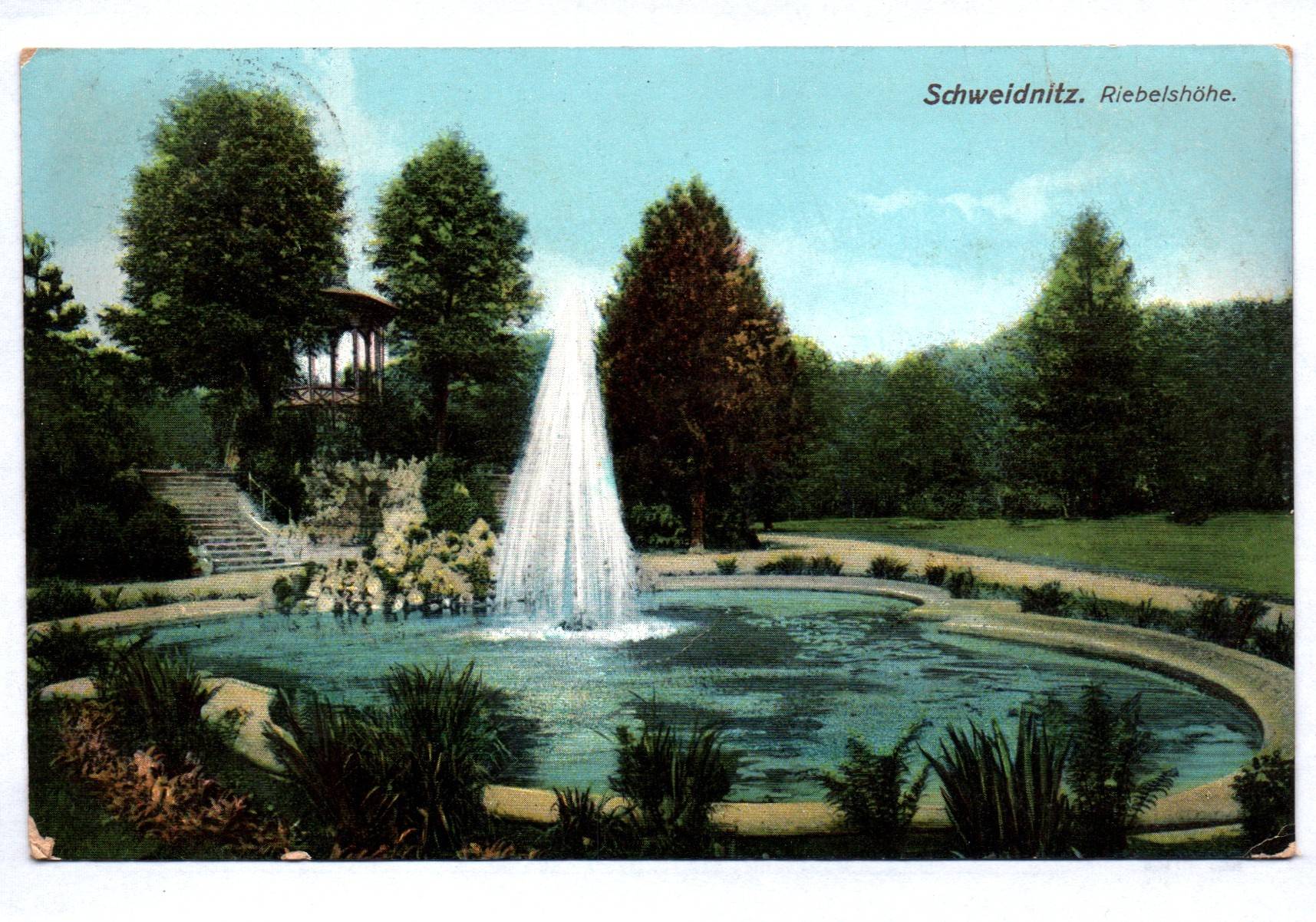 Ak Schweidnitz Riebelshöhe 1912 Swidnica Schlesien