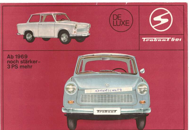 Trabant 601 de Luxe Limousine 1968 Werbeblatt