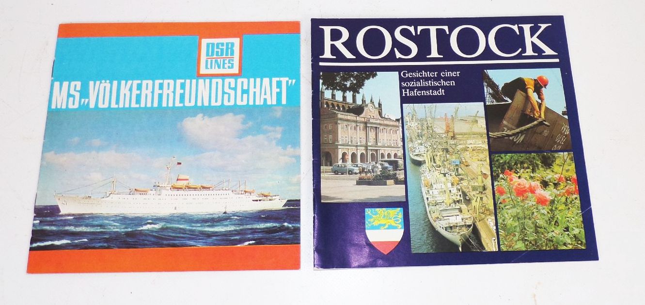 DDR Reise Nachlass MS Völkerfreundschaft Schiffsreise Programm Speisekarten 