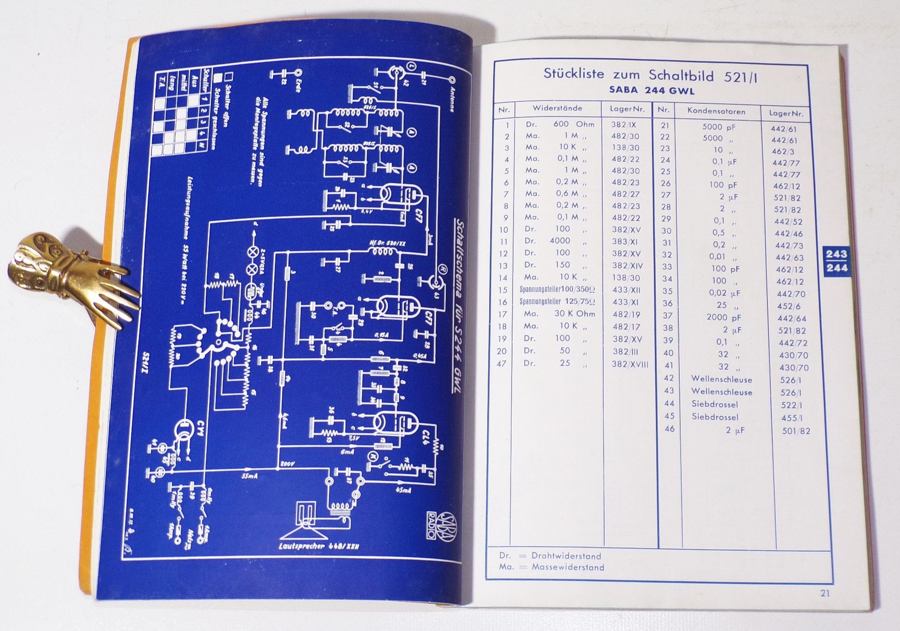 Saba Radio Kundendienst Schrift 7 1937 bis 1938