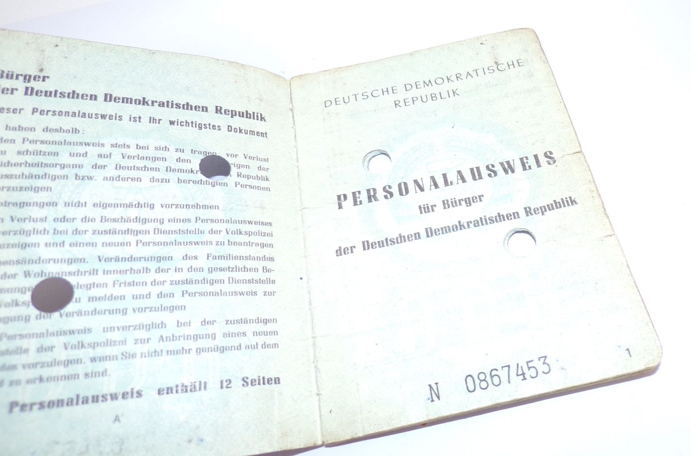 DDR Reisepass Personalausweis Dokumente 1987