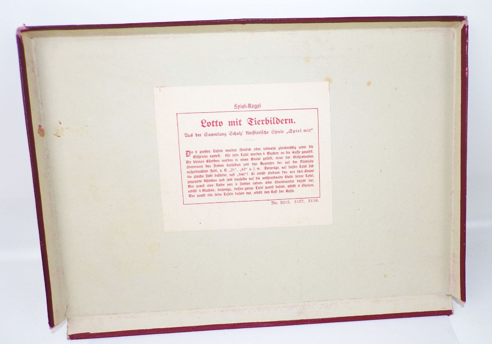 Tier Bilder Lotto Verlag Jos Scholz Mainz No 5119 Legespiel Puzzle