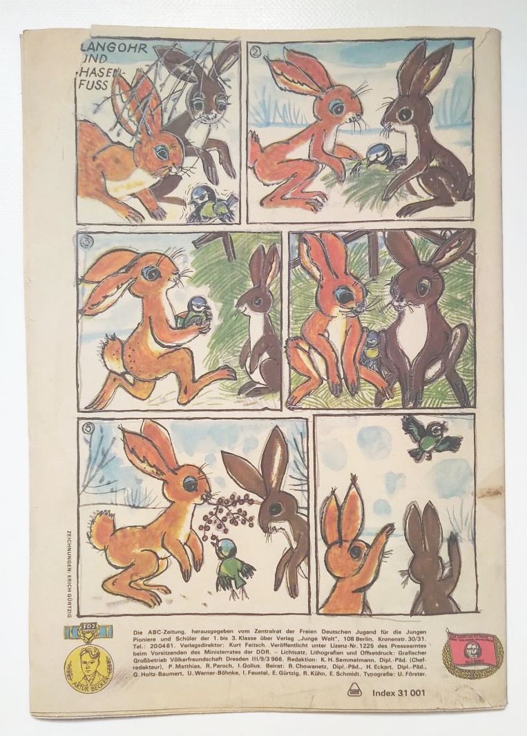 Die ABC Zeitung Februarheft Kinder Zeitschrift mit Beilage 1966 Nr 67