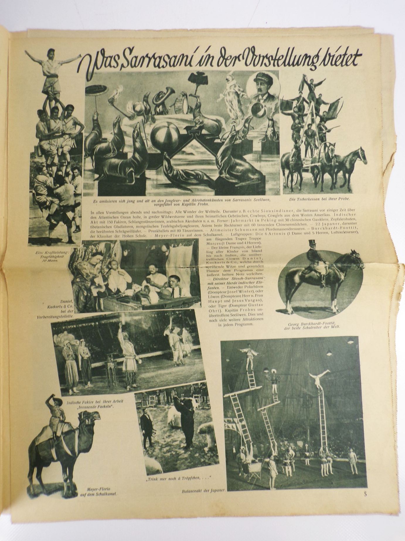 Sarrasani s Illustrierte Dresden Circus Zirkus Nr 612 Zeitung