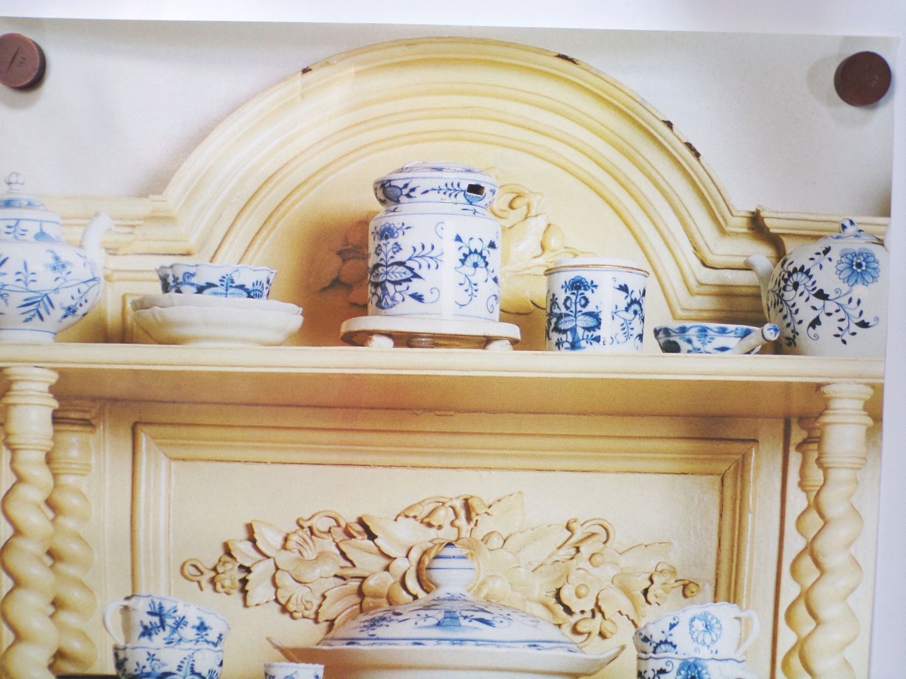 DDR Poster Meissner Porzellan Zwiebelmuster 1986 Beer und Staube Plakat