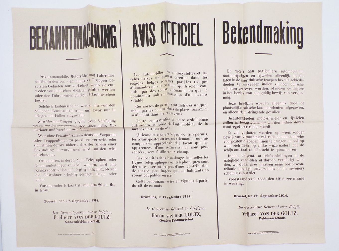 Plakate 1 Weltkrieg Belgien Presse Archiv Flandern und Wallonien 1917 Aushang Plakate 1 Weltkrieg Belgien Presse Archiv Flandern und Wallonien 1917 Aushang