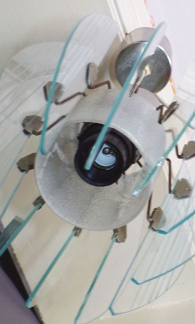 Vintage Deckenleuchte Erich Klemm E27 transparent 60er Jahre Design Lampe 