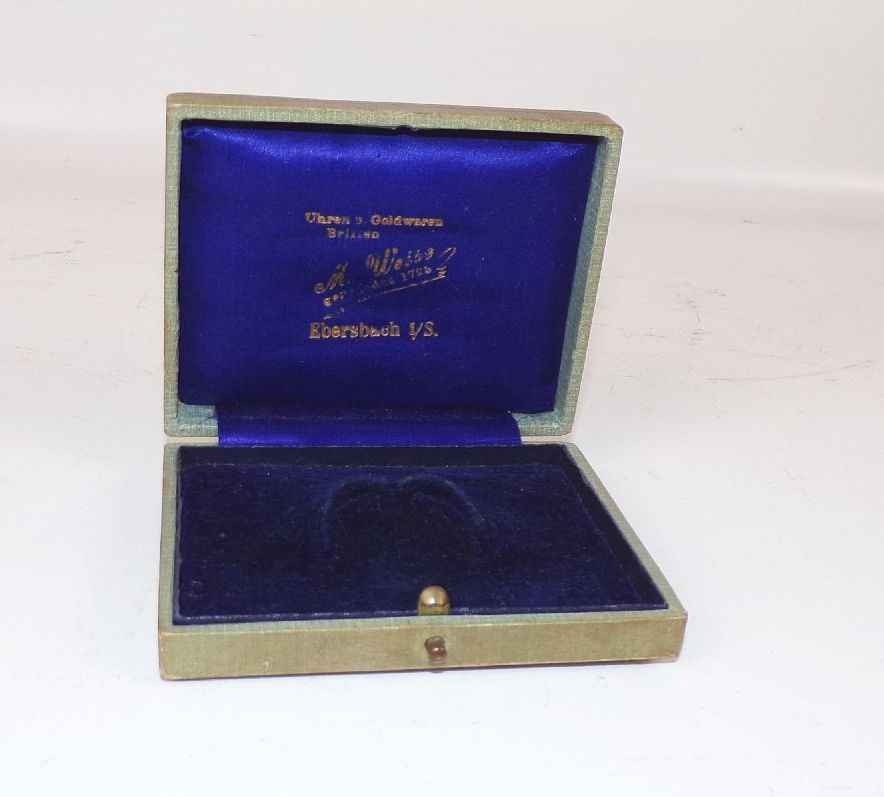 Altes Uhrenetui Weise Ebersbach Schmucketui Schmuckschachtel Juwelier Etui