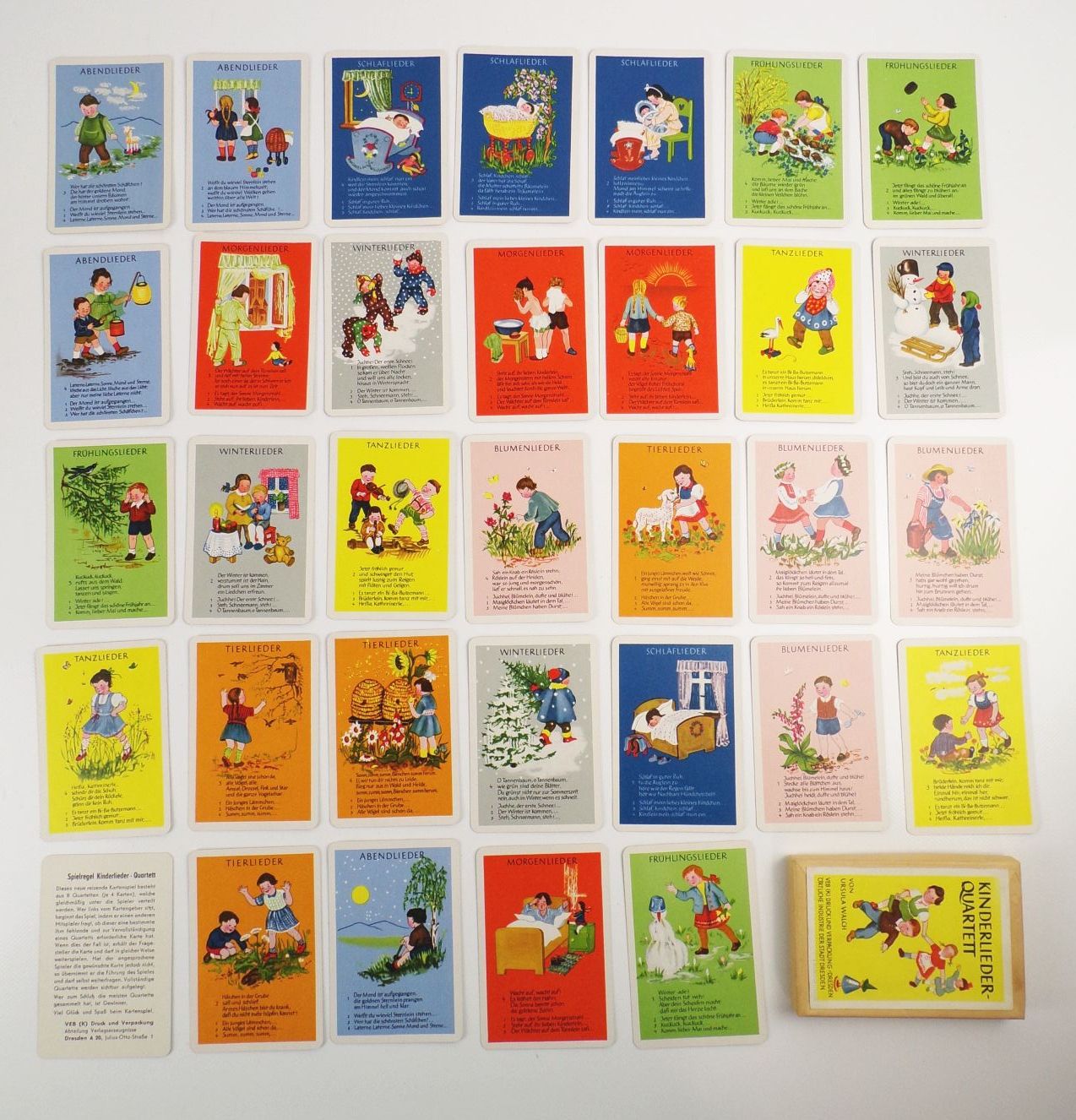 Kinderlieder Quartett von Ursula Walch 1958 Kinderlieder Quartett von Ursula Walch 1958