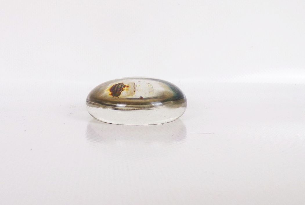 Altes Glas Andenken Schneekoppe Riesengebirge Schlesien Souvenir um 1910