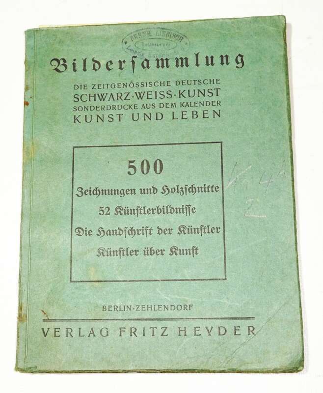 Bildersammlung zeitgenössischer deutscher Schwarz Weiss Kunst Signaturen 1930er 