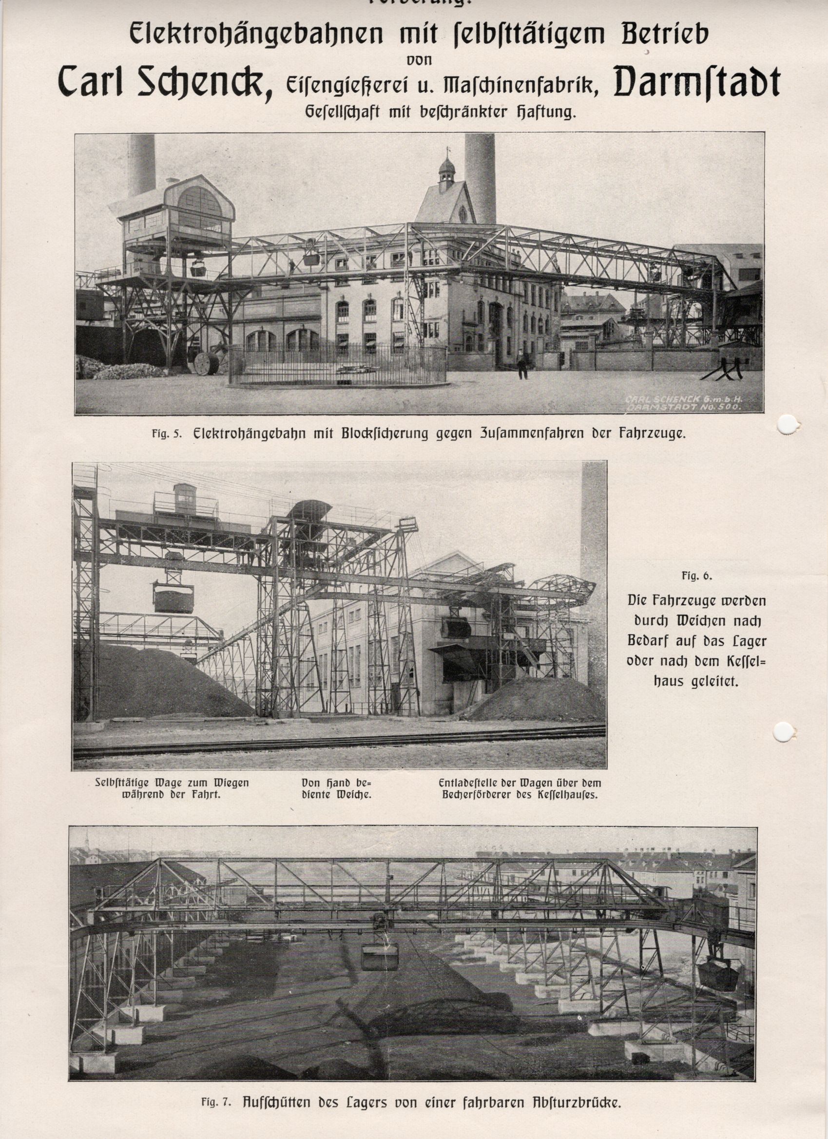 Carl Schenck Eisengießerei Maschinenfabrik Darmstadt Kran um 1910