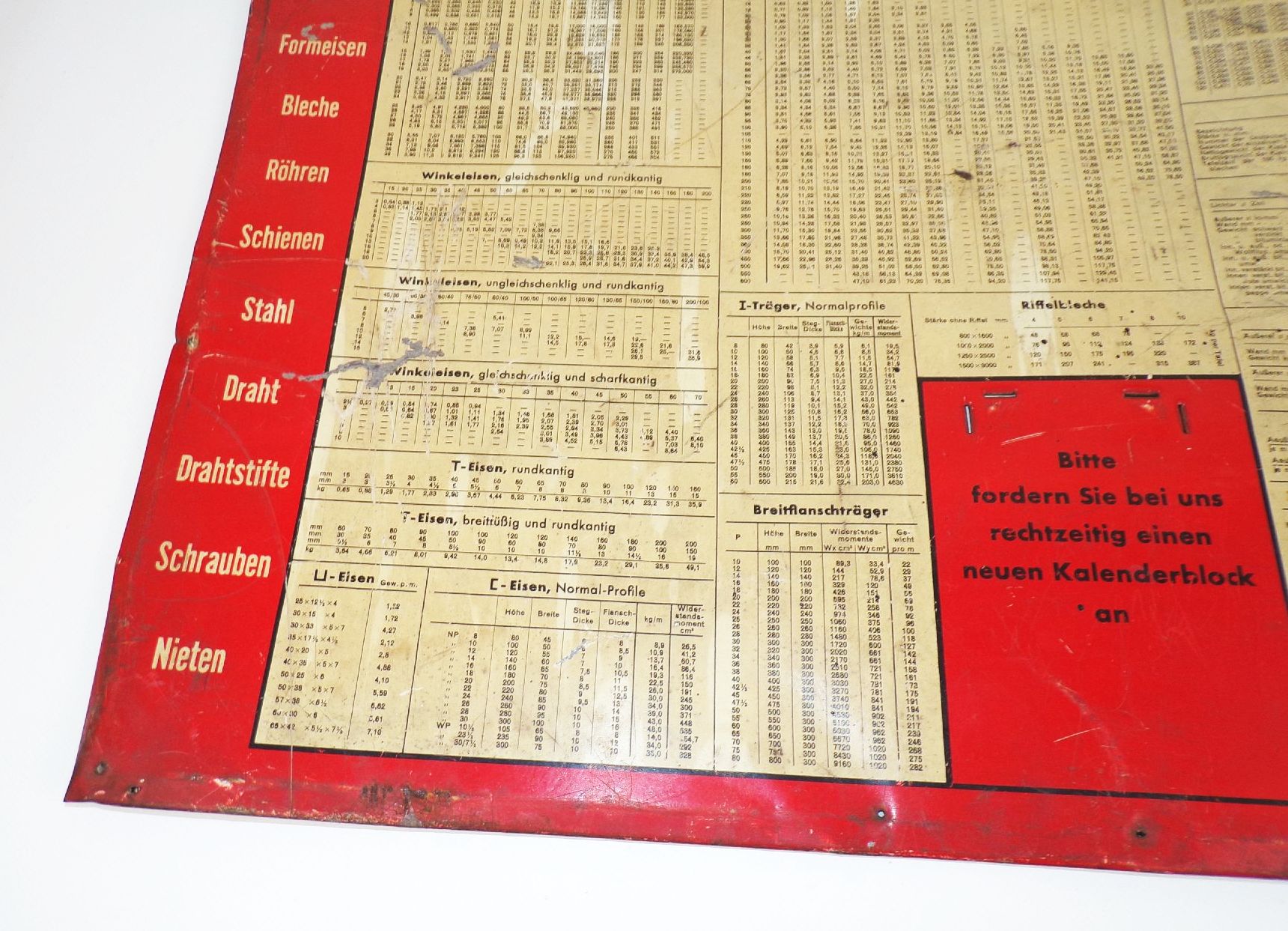 Altes Blechschild Adam und Sohn Stassfurt Leopoldshall Werkzeuge 1930 er 