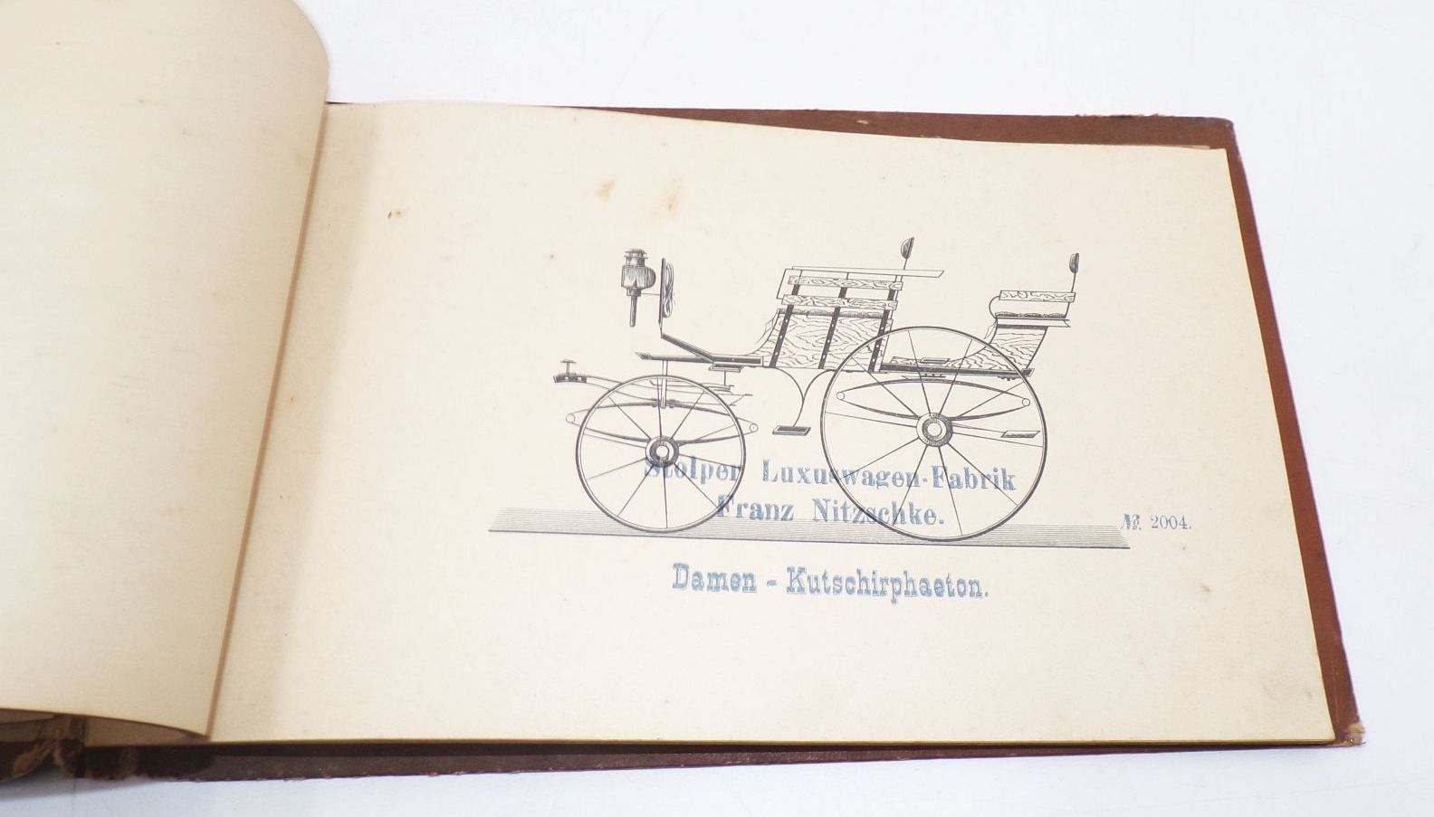 Katalog Franz Nitzschke Hofwagenfabrik Stolp Pommern um 1900 Kutschen
