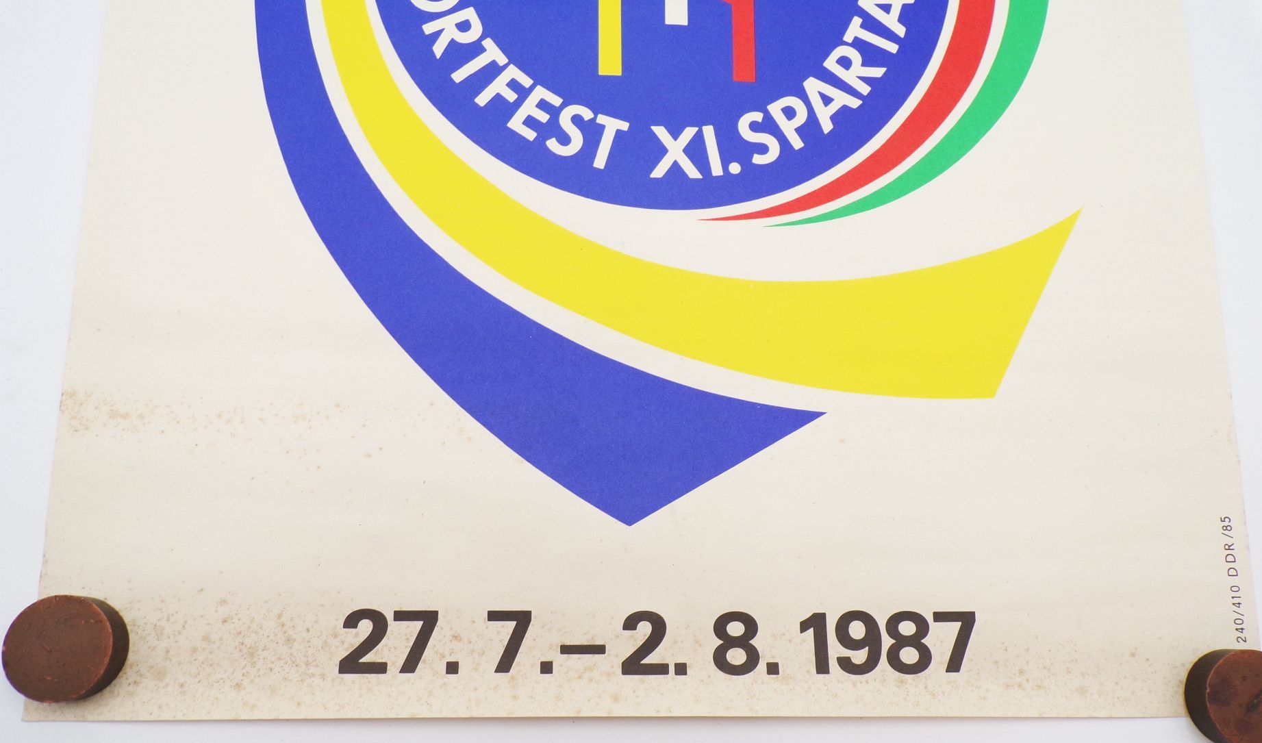 Old Poster Leipzig 1987 Sportfest Spartakiade DDR GDR 