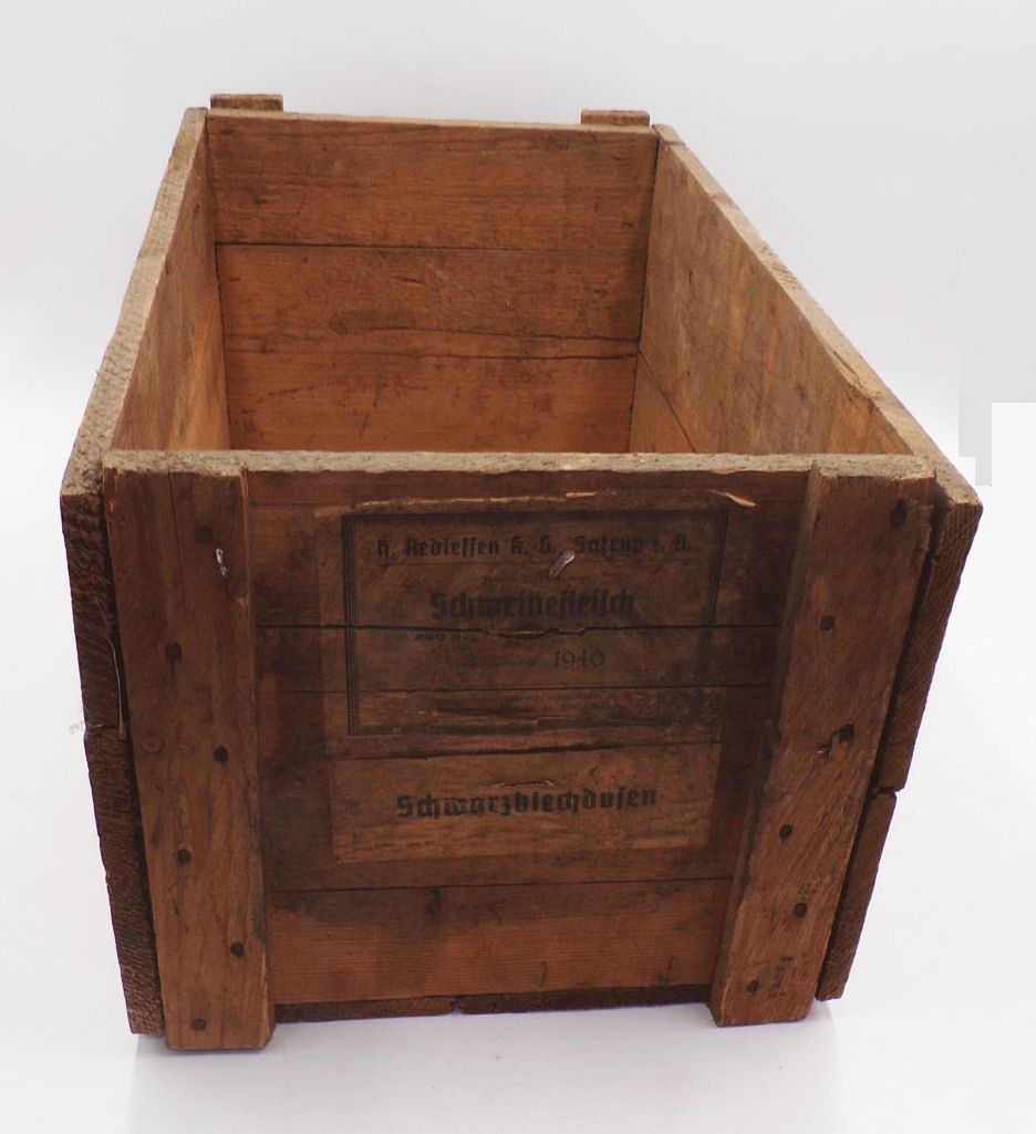 Alte Holzkiste 1940 Schweinefleisch Box Behälter Reklame Sammler Deko Alte Holzkiste 1940 Schweinefleisch Box Behälter Reklame Sammler Deko