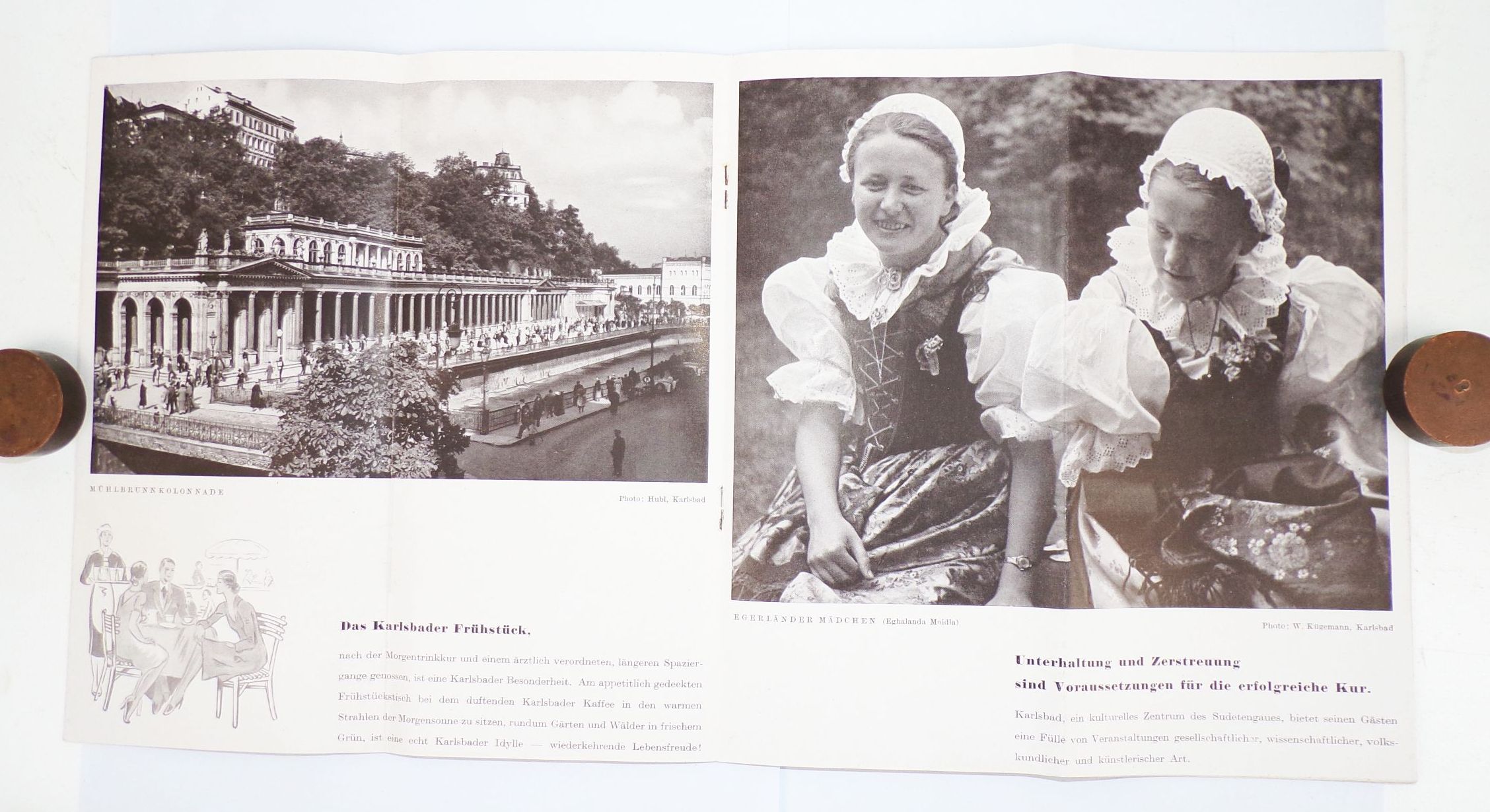 Reiseprospekt Weltbad Karlsbad Böhmen Karlovy Vary Tschechien 1939 