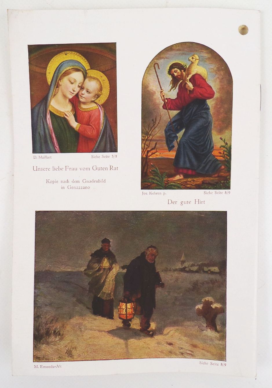 Katalog Religiöse Bilder Hausaltar Gesellschaft christliche Kunst München 1910 20