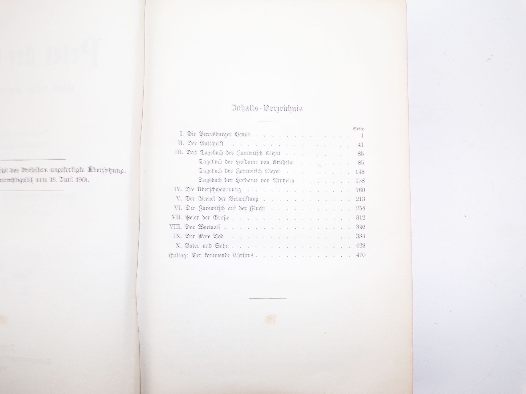 Peter der Grosse und sein Sohn Alexei Historischer Roman Mereschkowski 1905