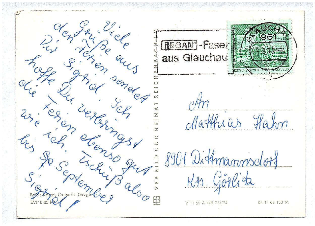 Ak Glauchau Gründelteich Stausee Schillerplatz Post Bahnhof DDR 1975 Ak Glauchau Gründelteich Stausee Schillerplatz Post Bahnhof DDR 1975