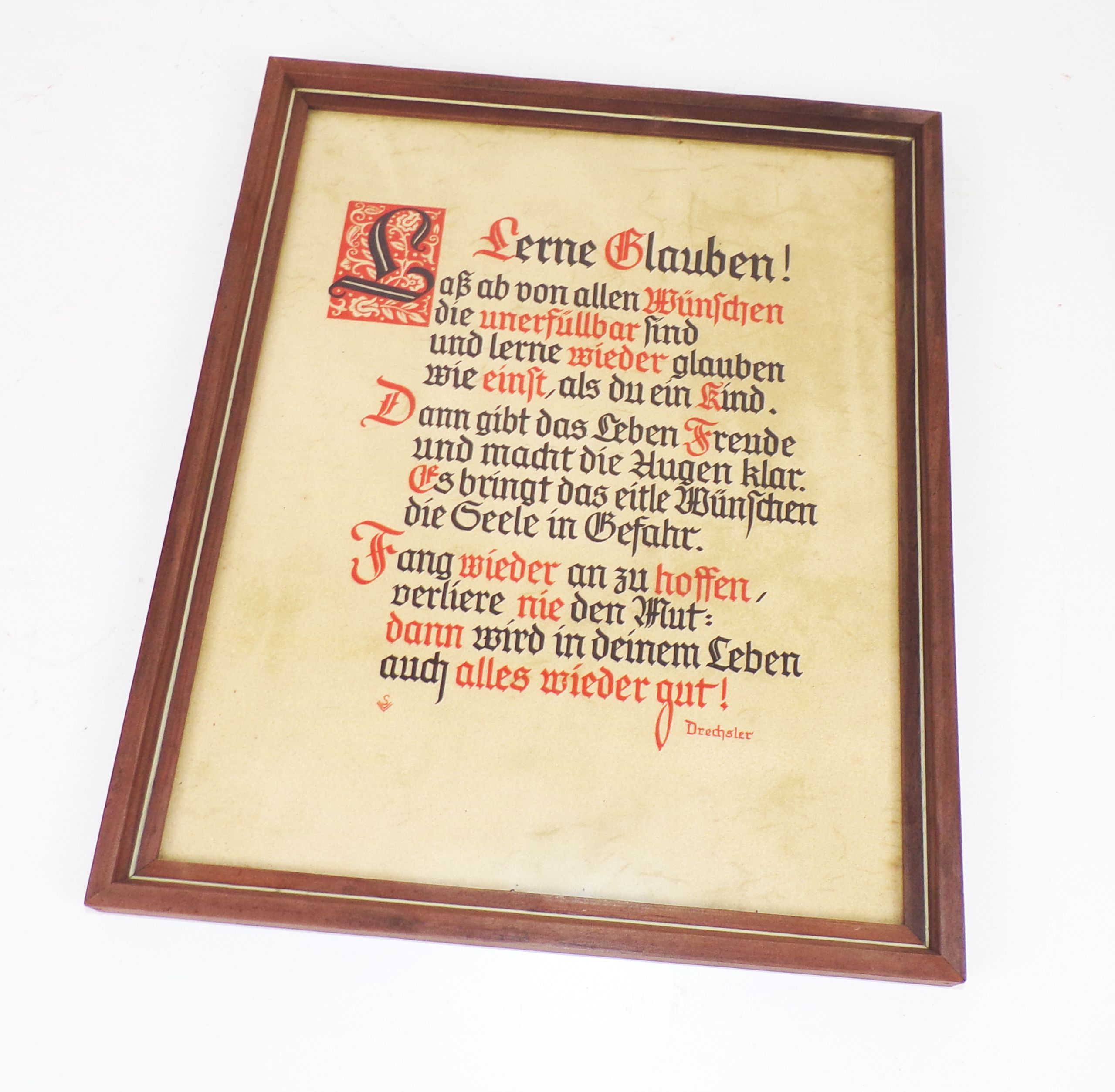 Alter Spruch Lerne Glauben Drechsler Bilderrahmen Zitat Altdeutscher Vers Alter Spruch Lerne Glauben Drechsler Bilderrahmen Zitat Altdeutscher Vers