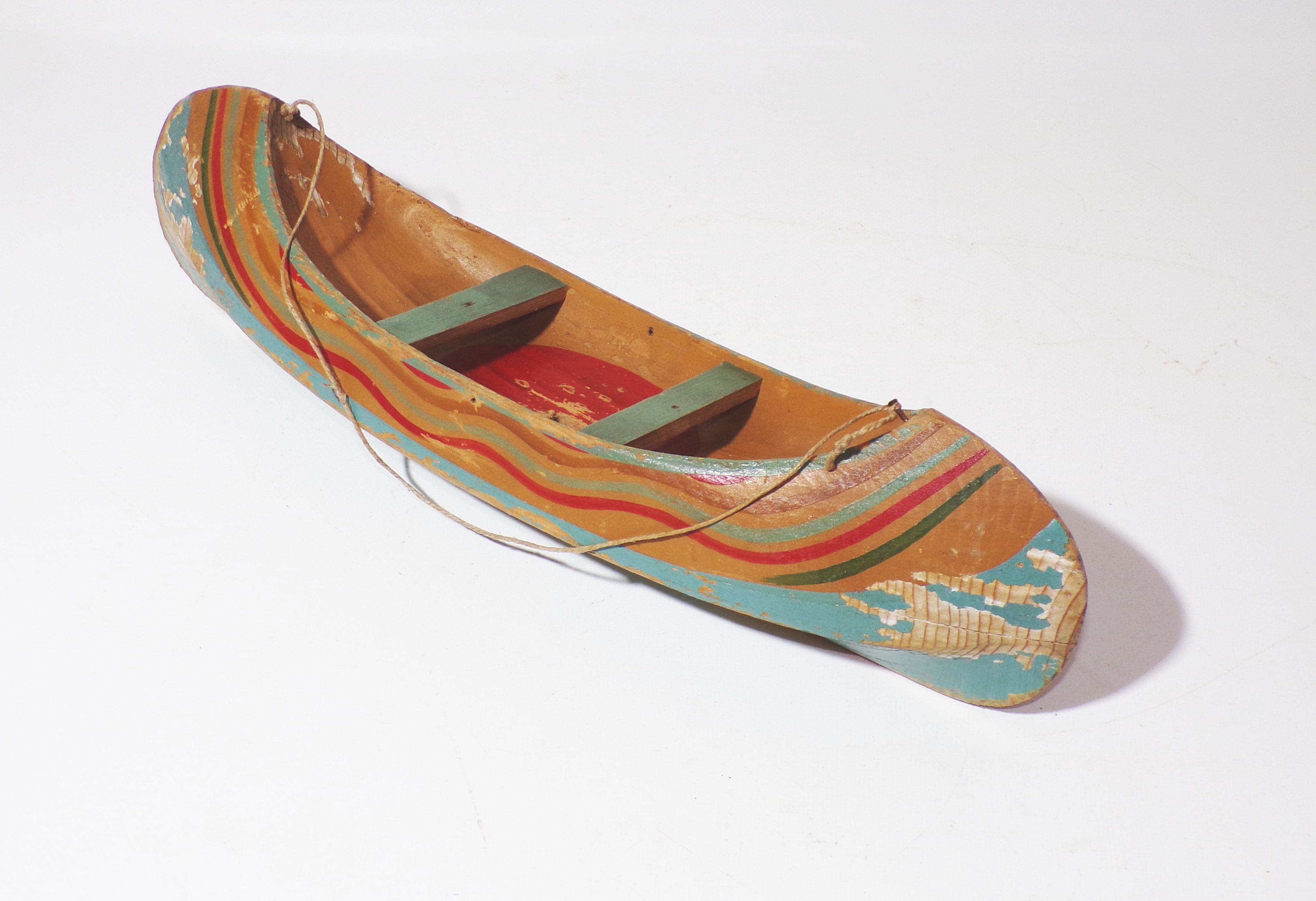 DDR Indianer Holzboot Kanu Wildwest Holz Spielzeug DDR Indianer Holzboot Kanu Wildwest Holz Spielzeug