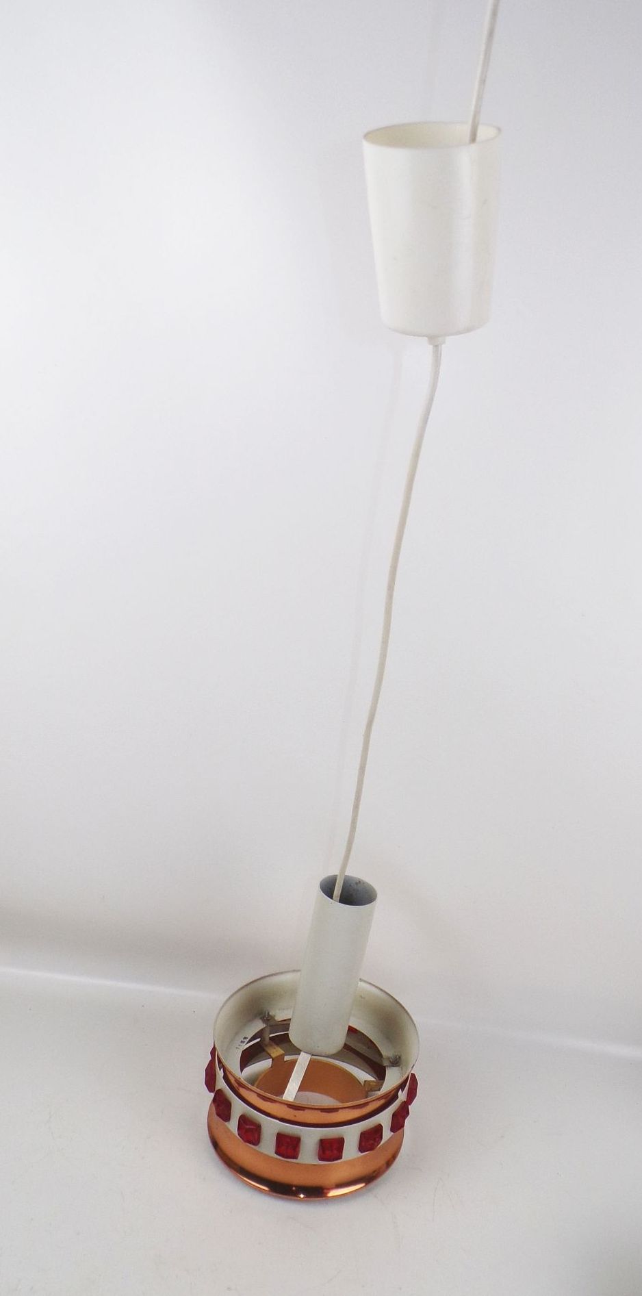 DDR Deckenleuchte Kupfer Optik Space Age 70er Jahre Deko Lampe