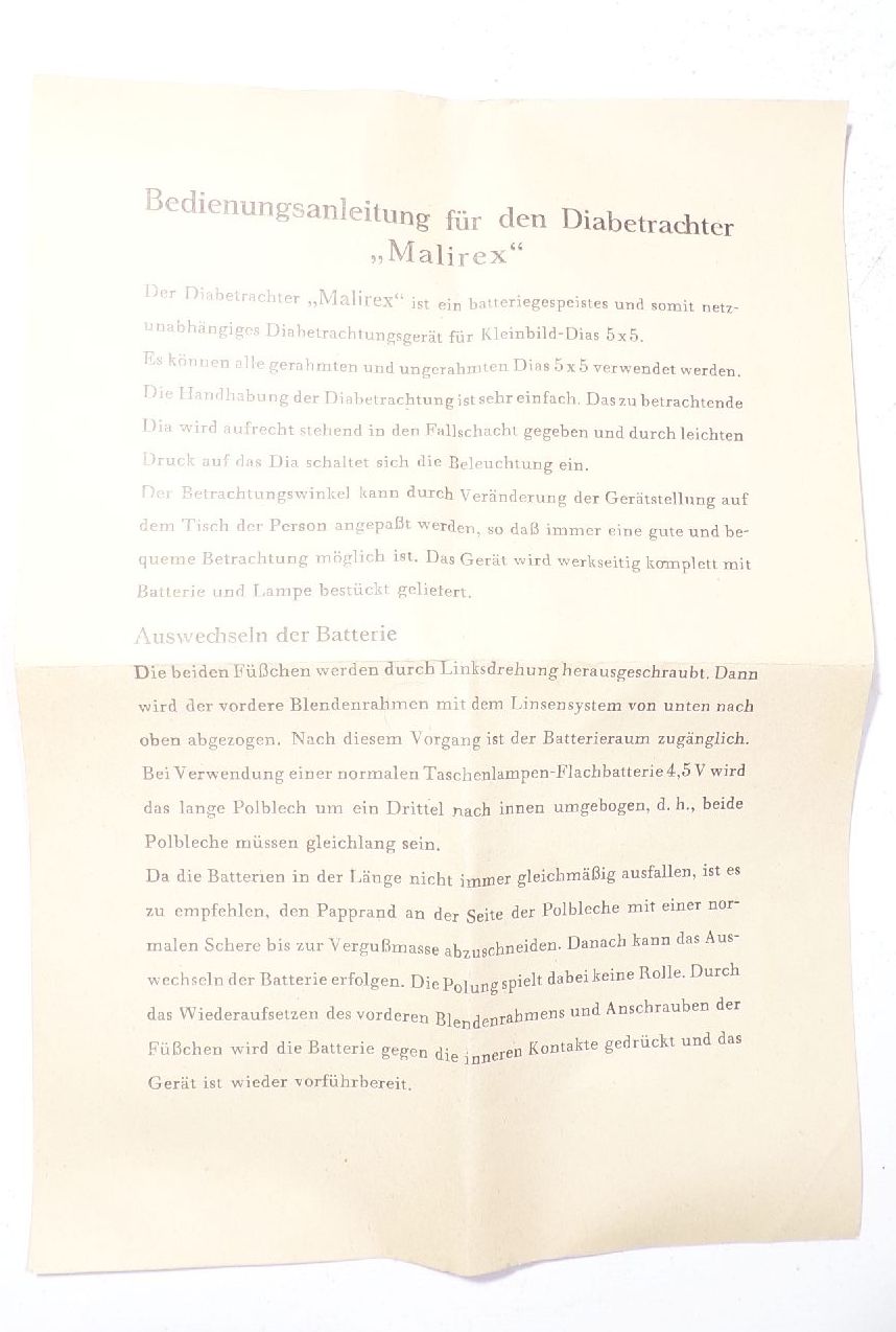 DDR Malirex Diabetrachter OVP 