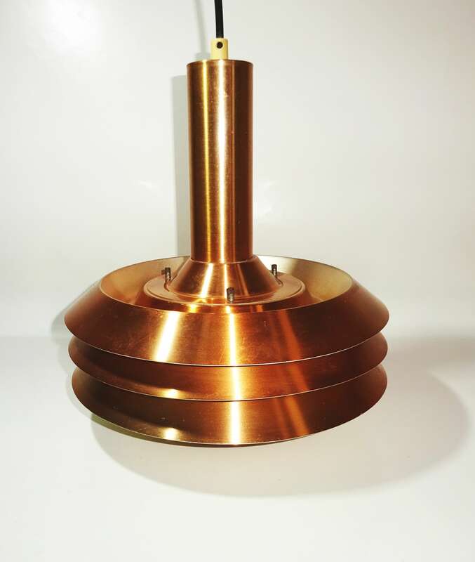 Alte Kupfer Deckenlampe copper Mid Century Vintage Lampe