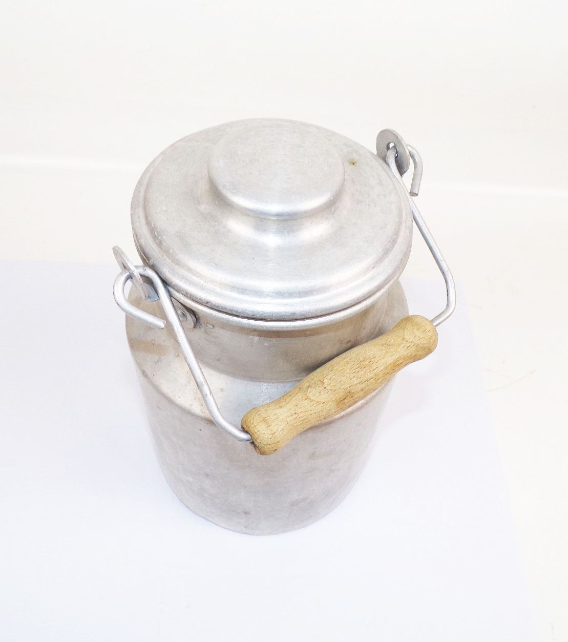 Vintage Milchkanne 2 Liter Alu Deko Garten Pflanzgefäß 