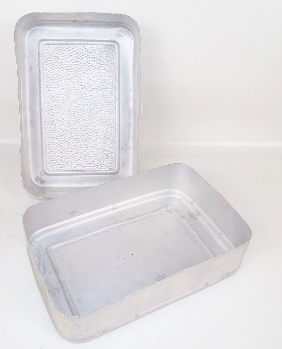 Brotdose DDR Stanzila Aluminium Bemmbüchse XL Pausenbrot Box
