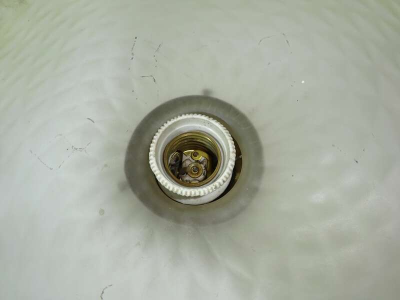 Deckenleuchte Grün 1910er vintage Glaslampe 