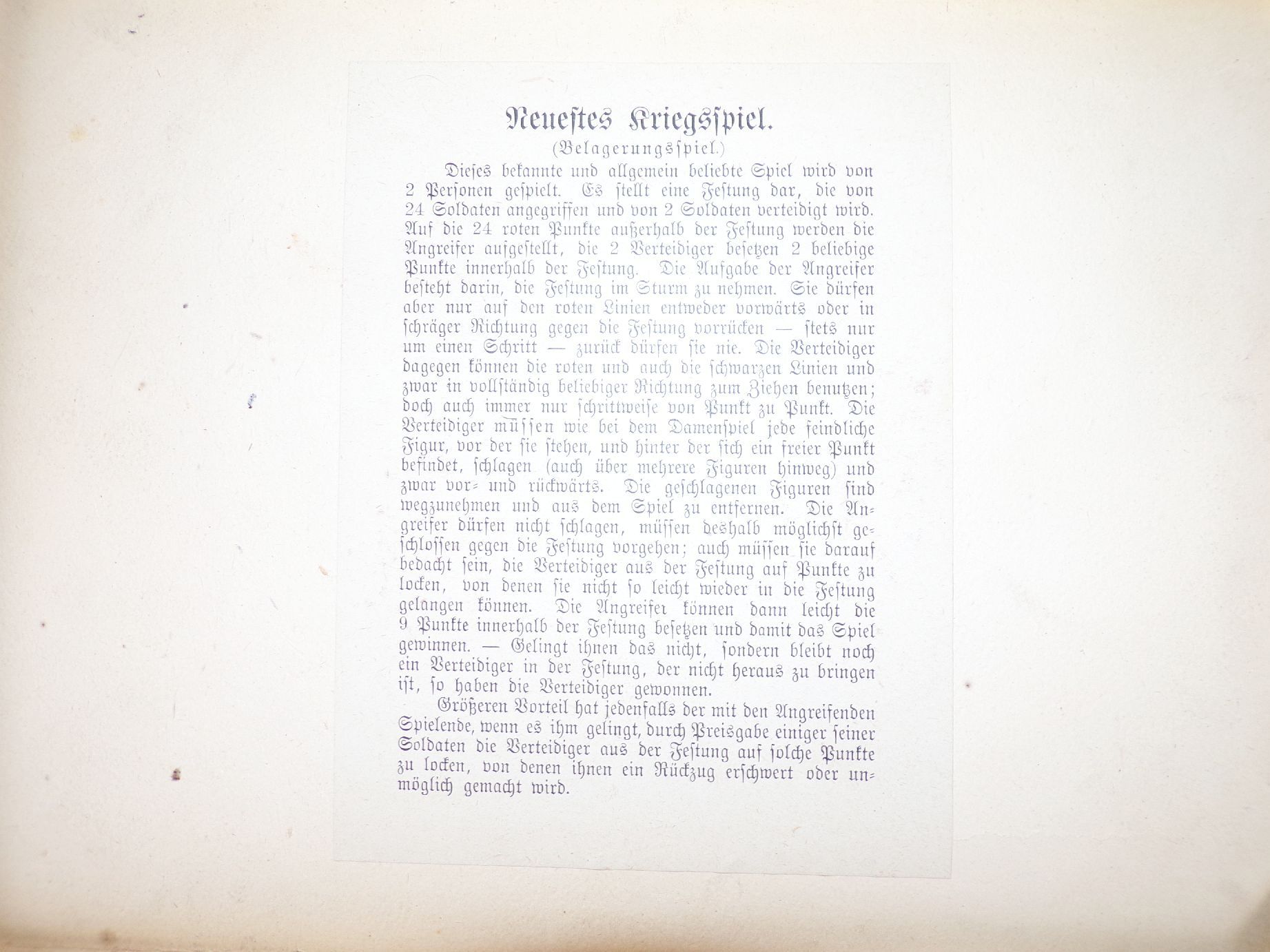 Altes Kriegsspiel Militär Brettspiel um 1910 SR Belagerungsspiel 
