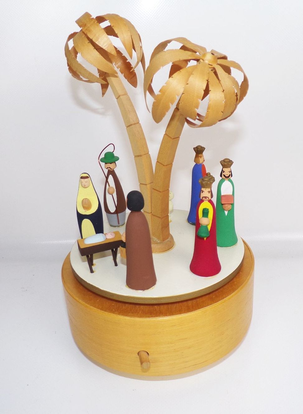 Alte Spieluhr DDR Weihnachten Jesus Geburt Heilige drei Könige Spieldose 