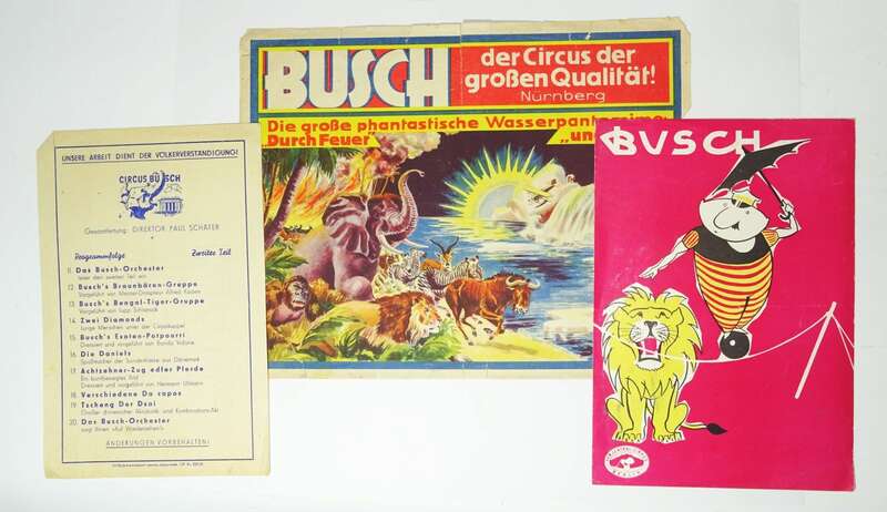 Zirkus Busch Programm Prospekt Circus