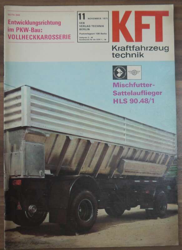 Eintwicklungsrichtung im PKW Bau Vollheckkarosserie KFT Heft DDR November 1971