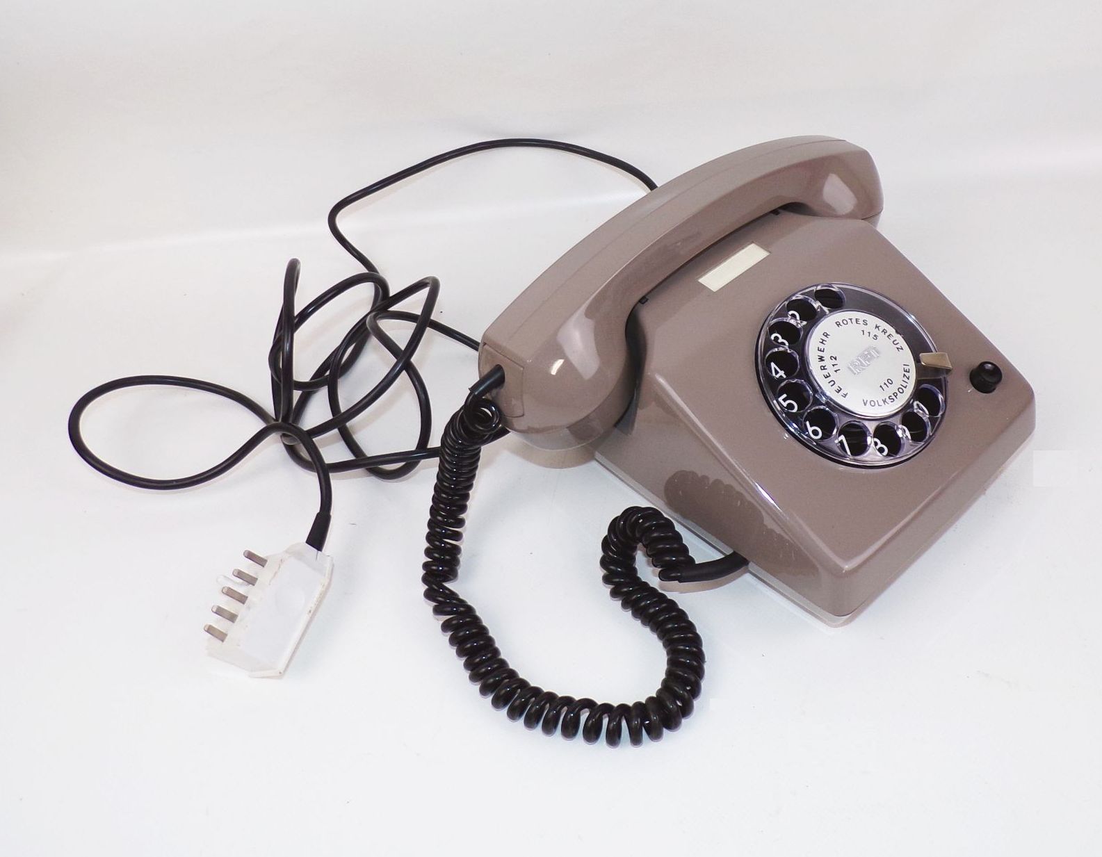 DDR Telefon Wählscheibe Unbenutzt Feuerwehr Volkspolizei Rot Kreuz Deko