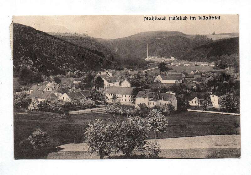 Ak Mühlbach Häselich im Müglitztal 1928