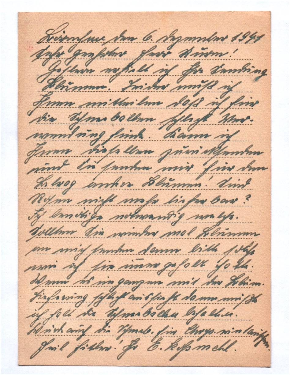 Postkarte Koßmehl Gartenmeister Börnchen in Schlesien Stempel über Jauer Katzbach Postkarte Koßmehl Gartenmeister Börnchen in Schlesien Stempel über Jauer Katzbach