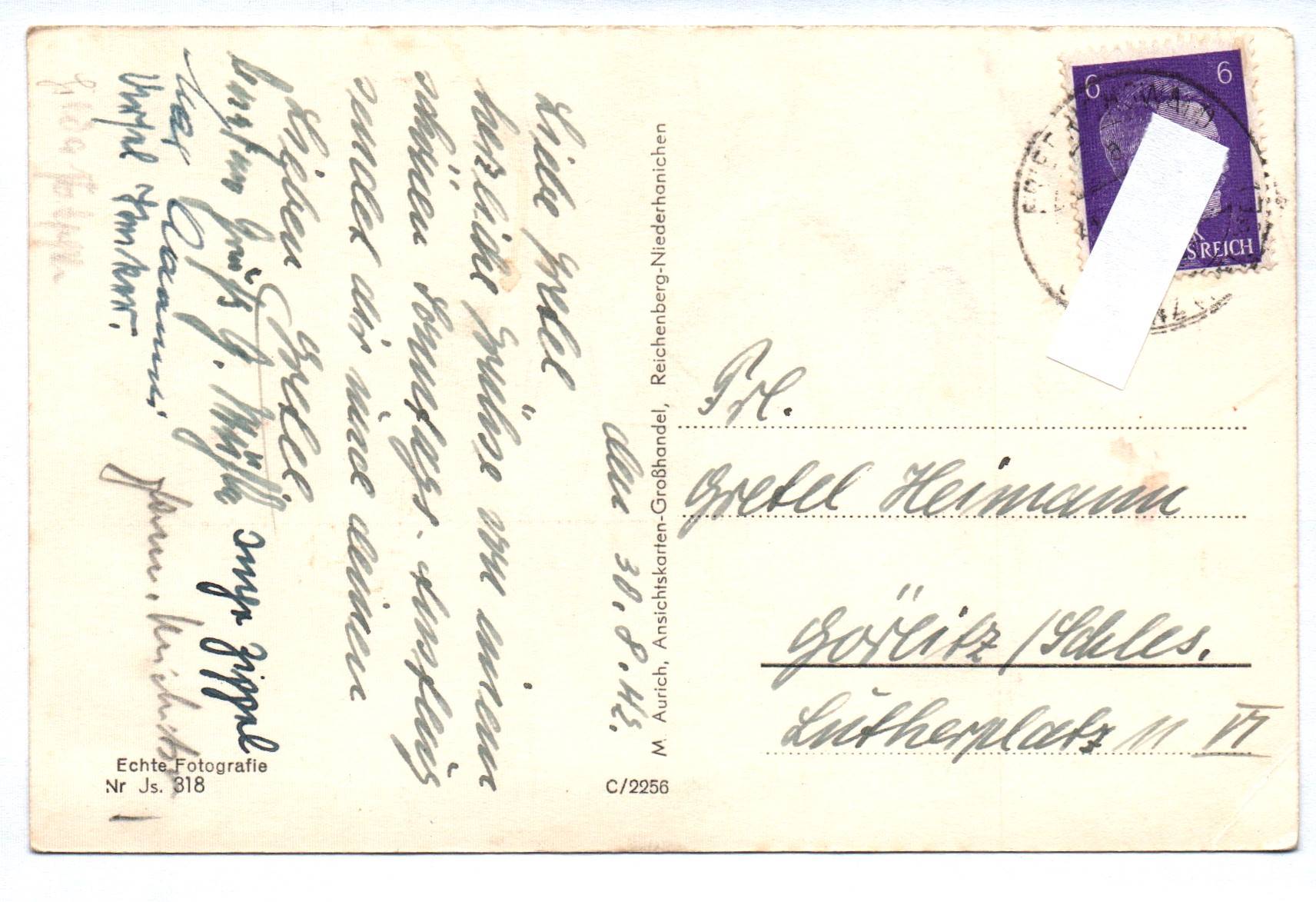 Foto Ak Weberbergbaude im Isergebirge Böhmen 1942