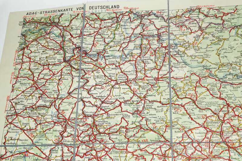 ADAC Straßenkarte Karlsruhe 47 Leinen Landkarte Mittelbach 