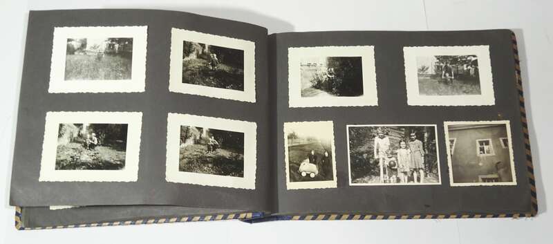 Fotoalbum Fotos Kinder Karussell Kindheit 1950er 